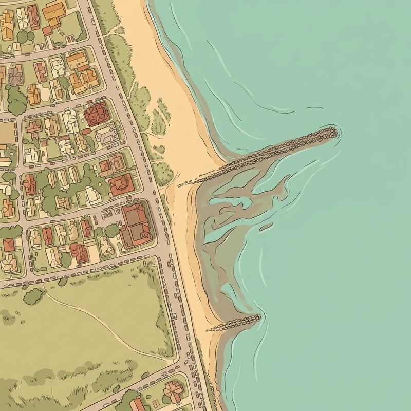 Aerial map of Inkwell Beach