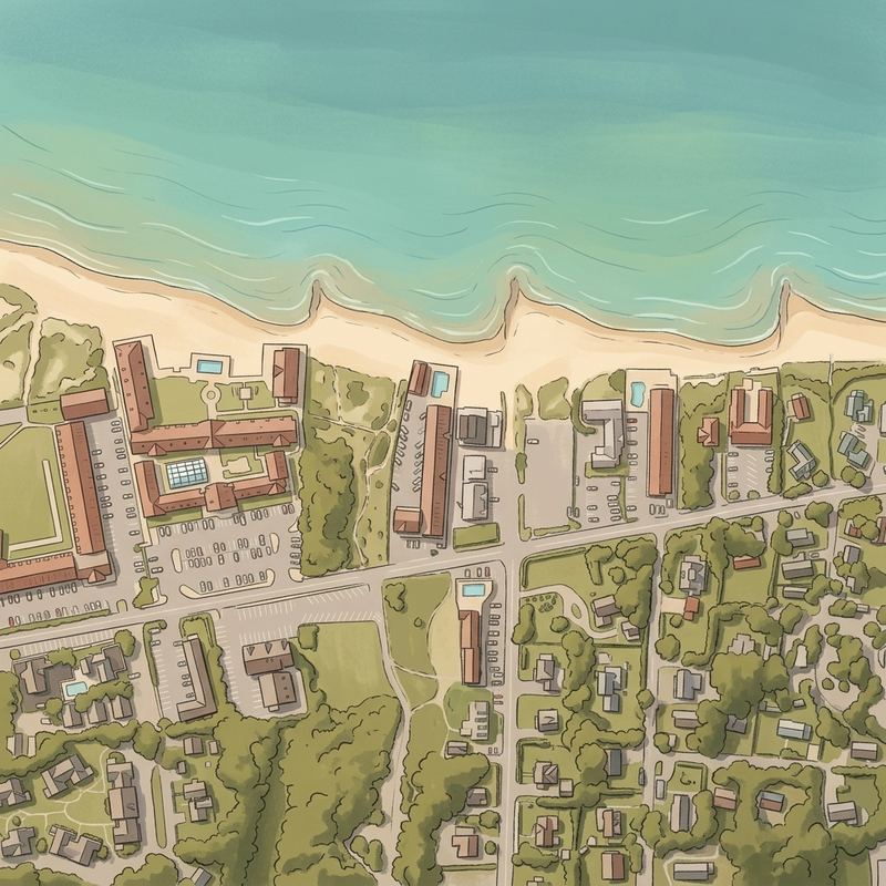 Aerial map of Inman Rd Beach