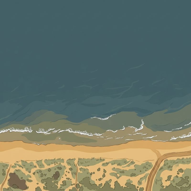Aerial map of Island Beach