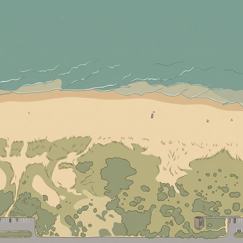 Aerial map of Island Beach State Park