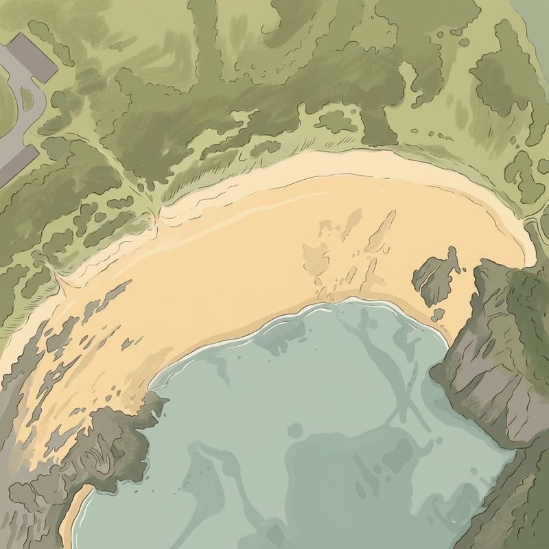 Aerial map of Jones Beach