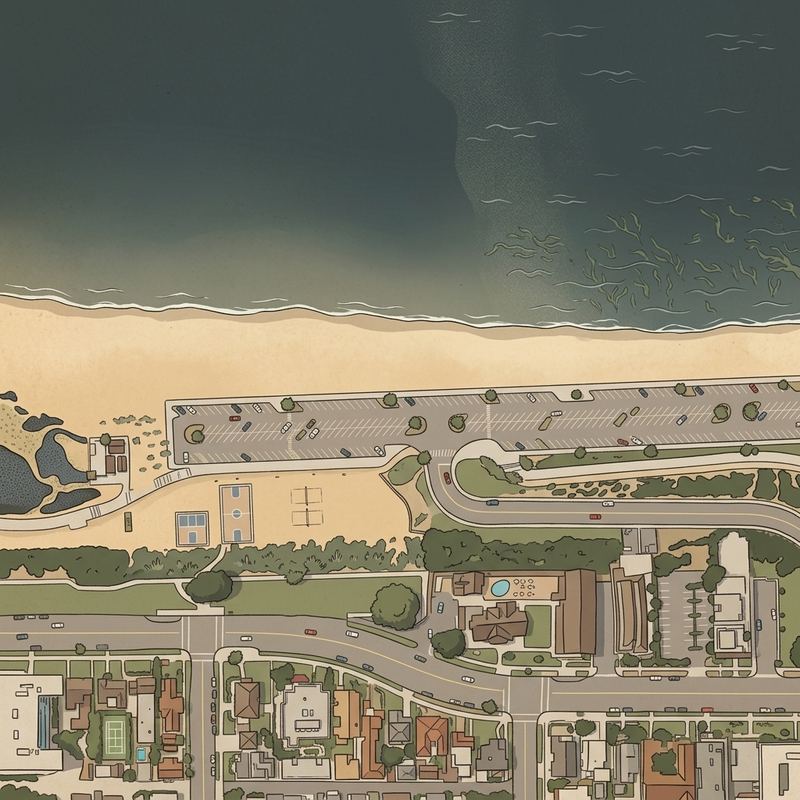 Aerial map of Junipero Beach