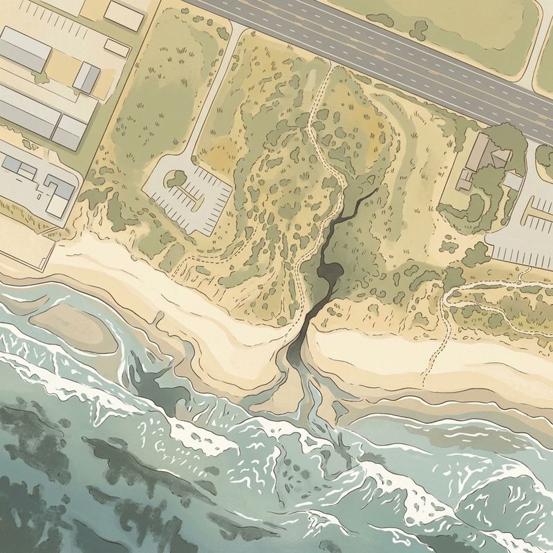 Aerial map of Kai Secret Beach