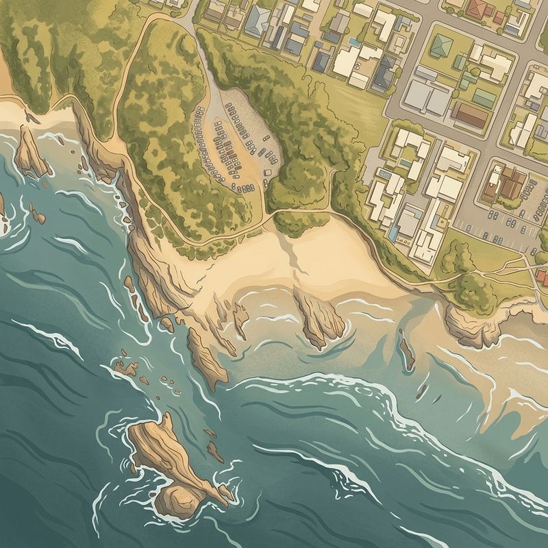 Aerial map of Kammabaai Beach