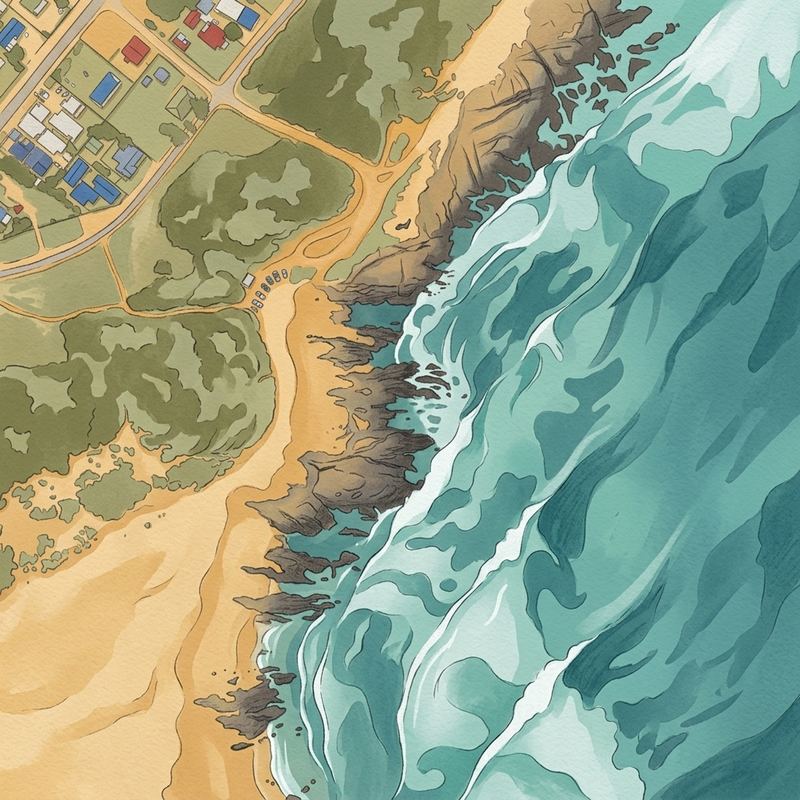 Aerial map of Kaysers Beach Beach Front