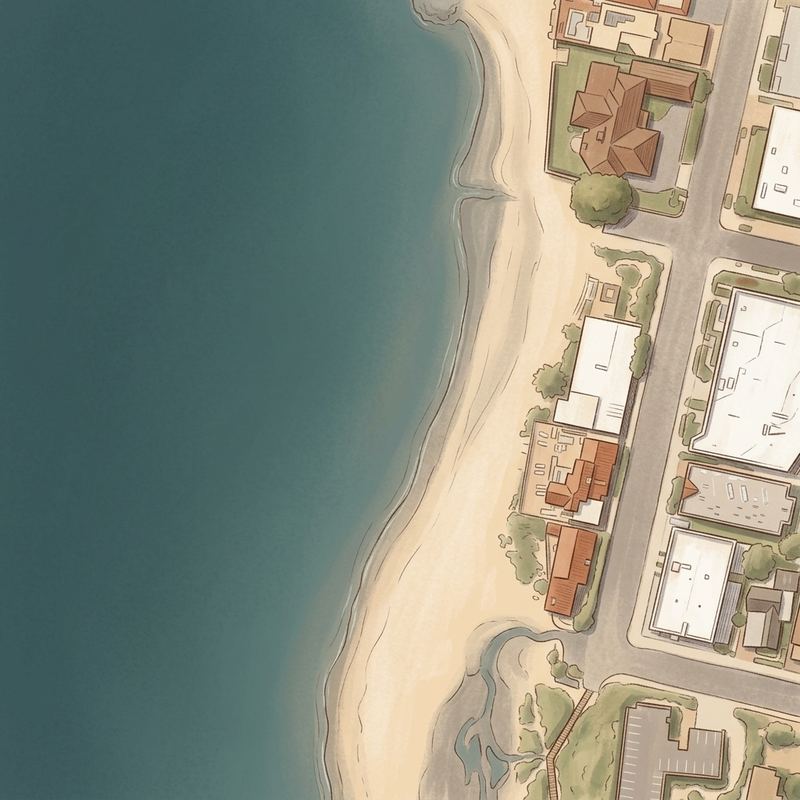 Aerial map of Kellogg Beach