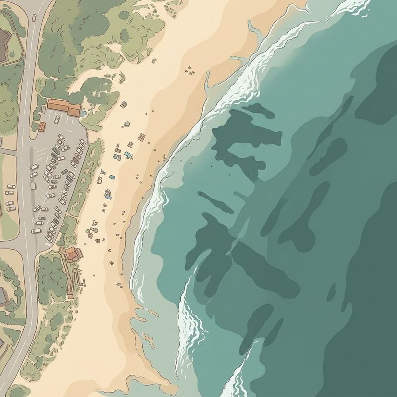 Aerial map of Kelly's Beach