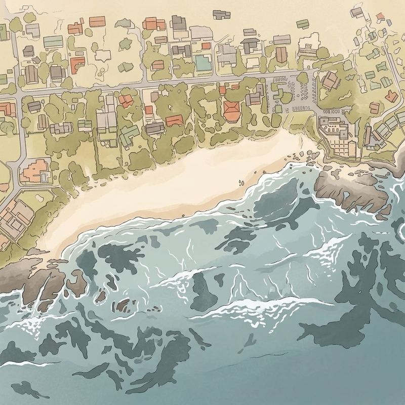 Aerial map of Keurbooms Beach