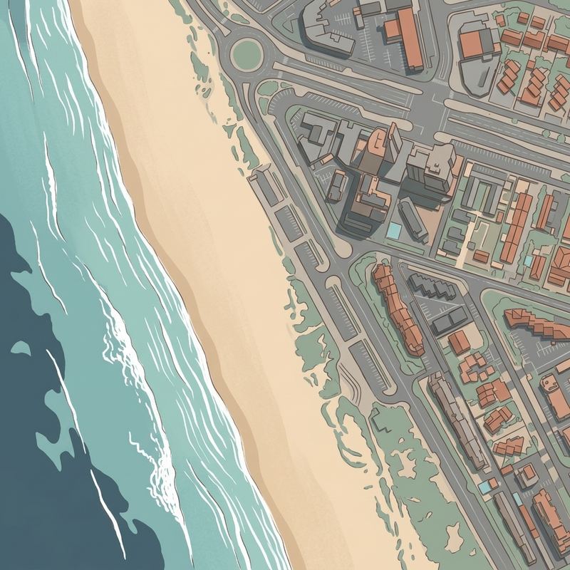 Aerial map of Kite Beach