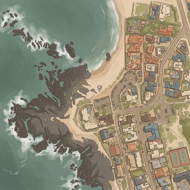 Aerial map of Kleinbaai Beach Blouberg