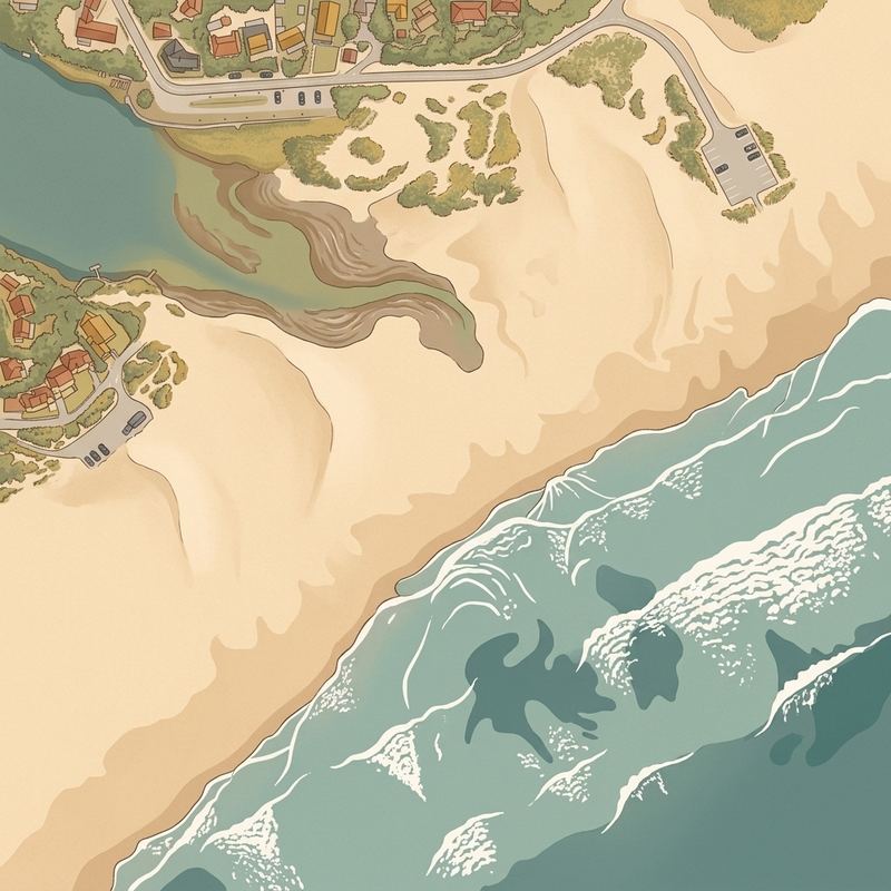 Aerial map of Kleinemonde Beach Front