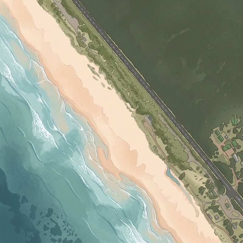 Aerial map of Kogel Bay Beach
