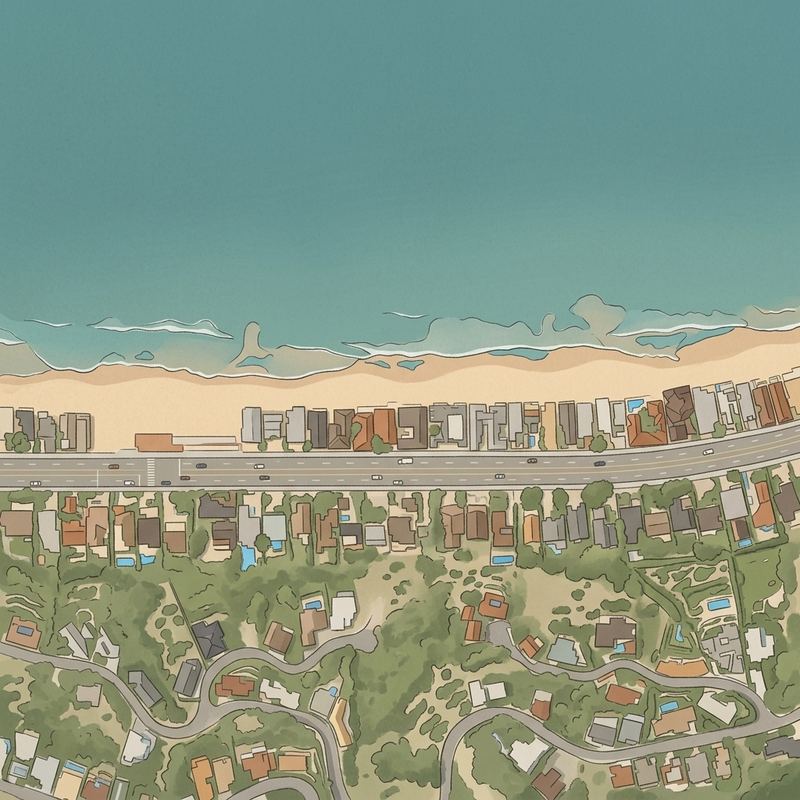 Aerial map of La Costa Beach