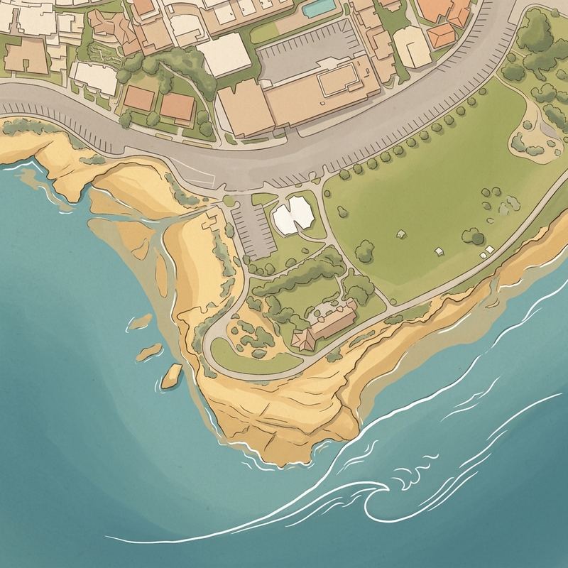 Aerial map of La Jolla Cove