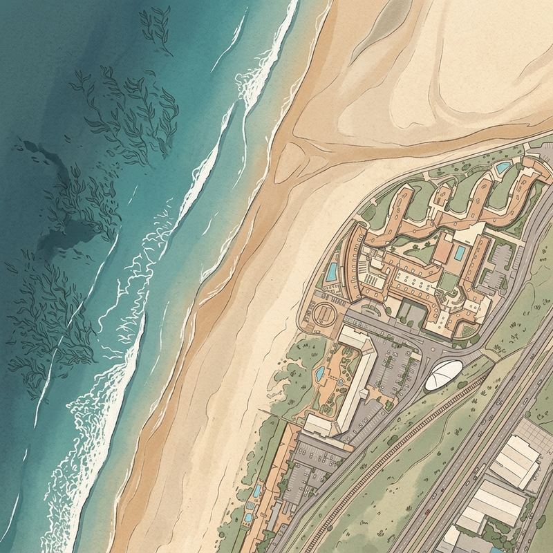 Aerial map of Lagoon Beach