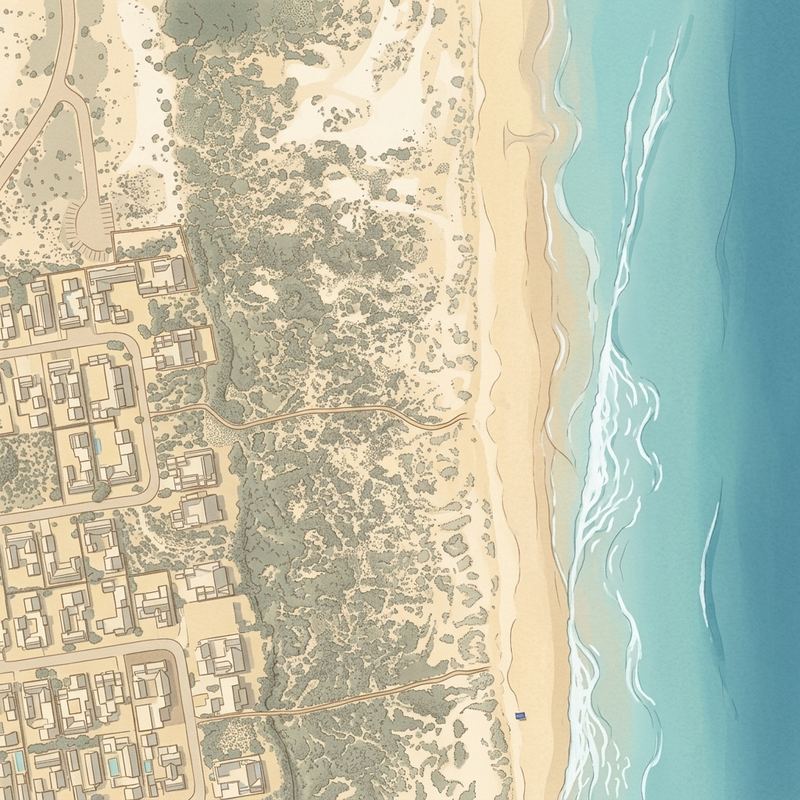 Aerial map of Langezandt Fishermen's Village