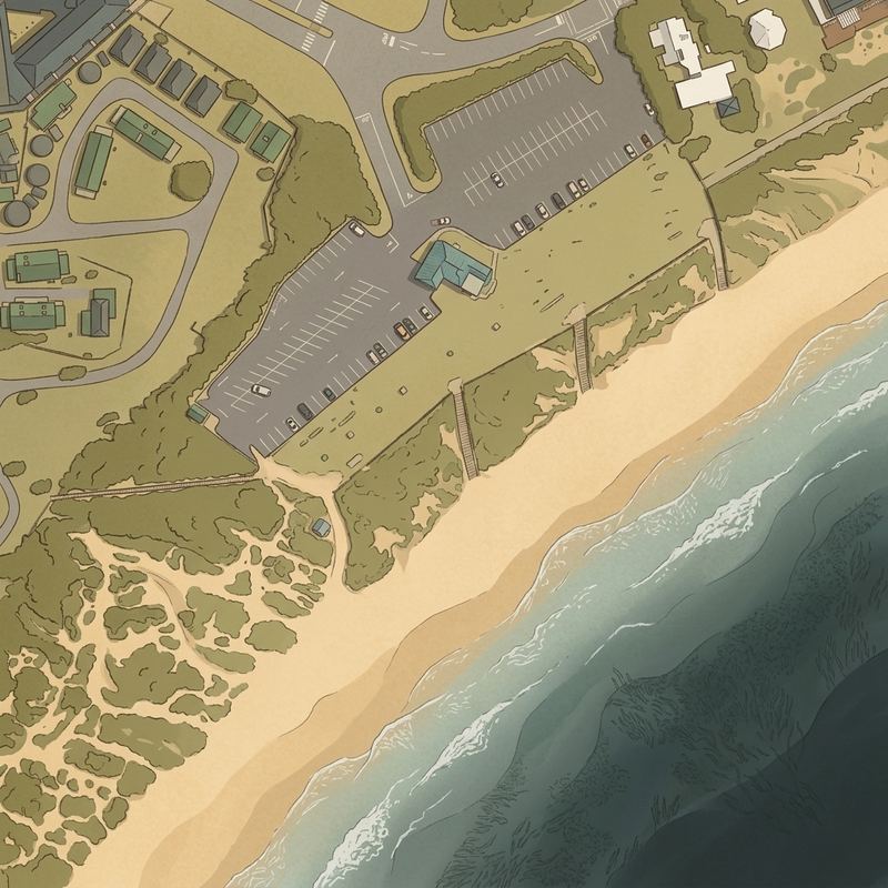 Aerial map of Lappiesbaai Public Beach