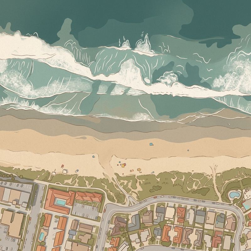 Aerial map of Law Street Beach