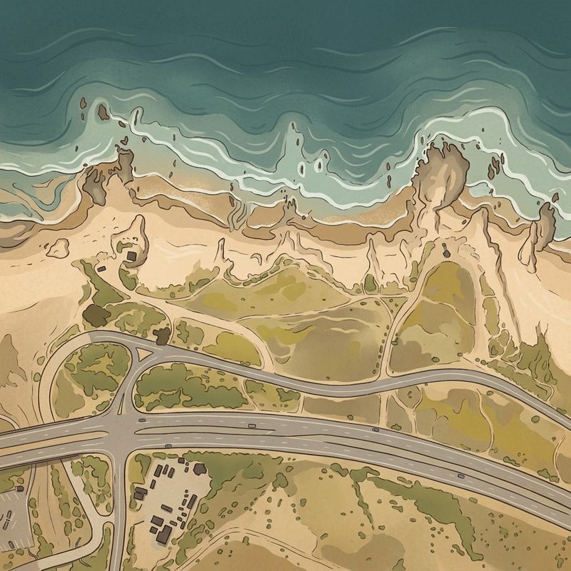 Aerial map of Leo Carrillo State Beach