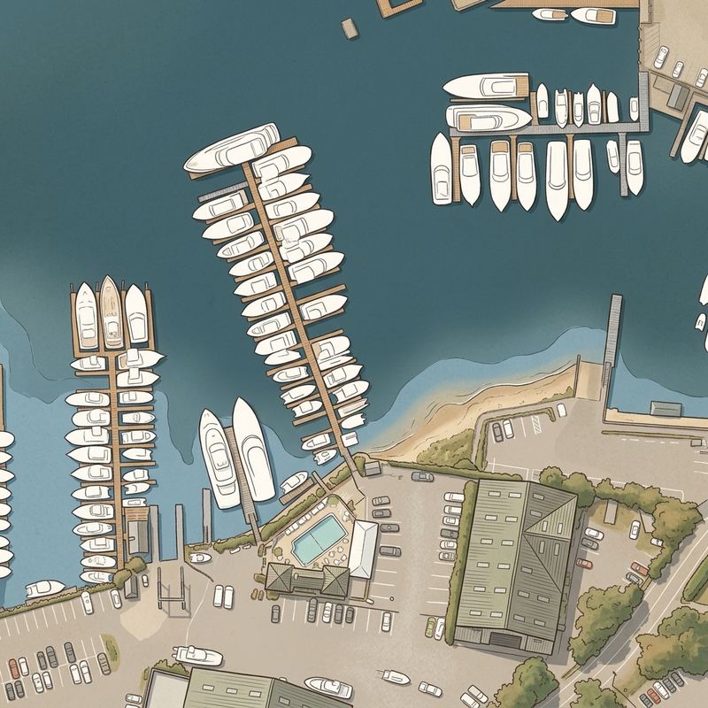 Aerial map of Lewis Bay Beach