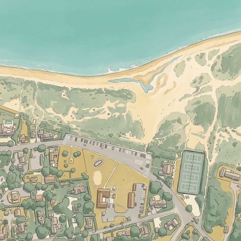 Aerial map of Lighthouse Beach