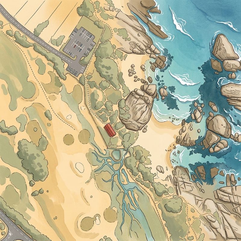 Aerial map of Link Beach