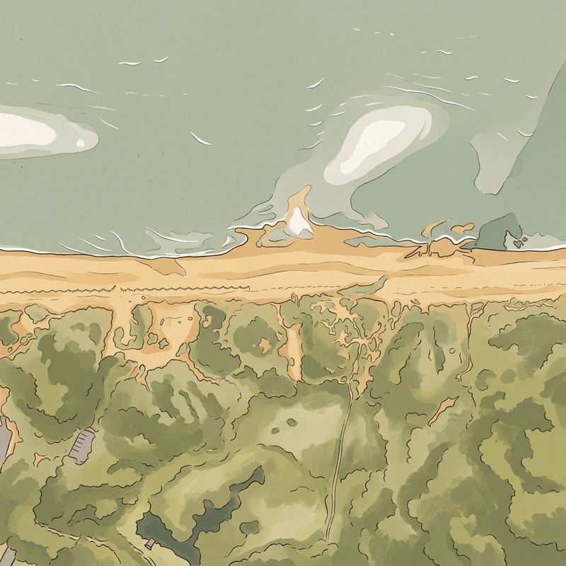 Aerial map of Linnell Landing Beach