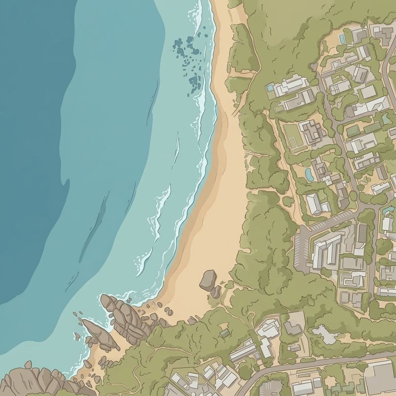 Aerial map of Llandudno Beach
