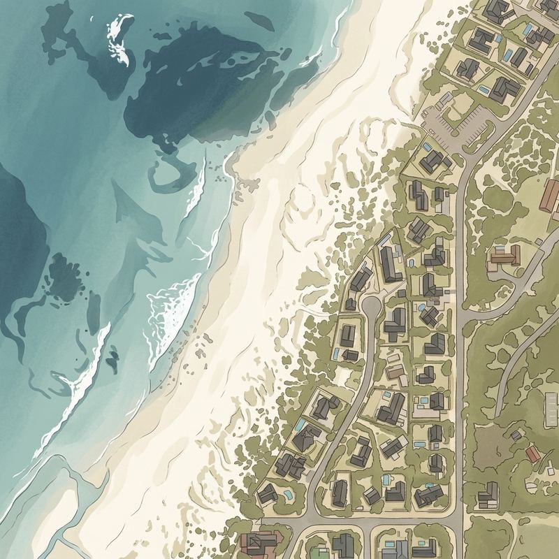 Aerial map of Long Beach