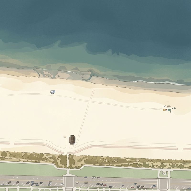 Aerial map of Long Beach City Beach