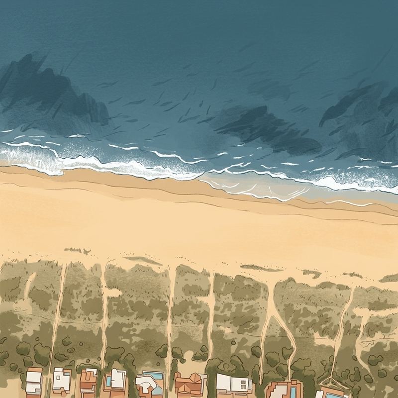 Aerial map of Long Beach