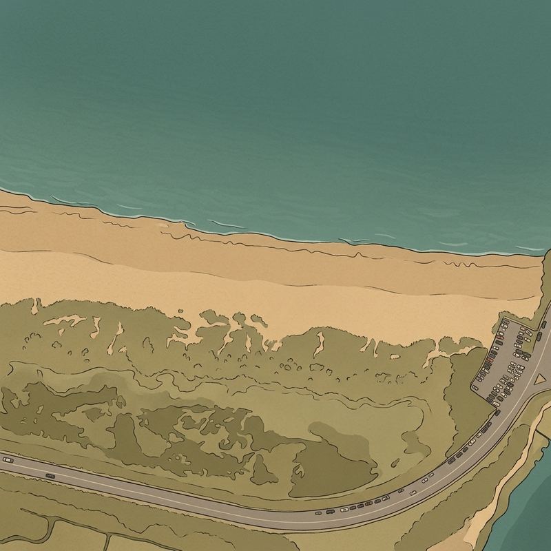 Aerial map of Longport Dog Beach