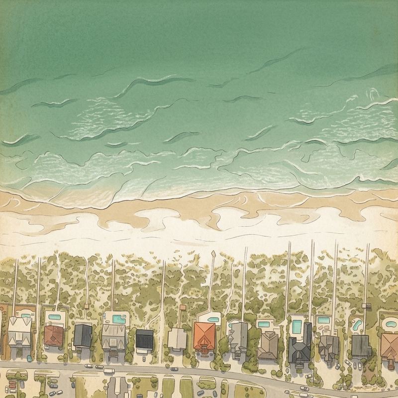 Aerial map of Love's a Beach