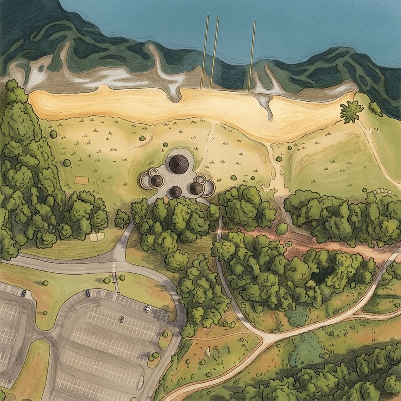 Aerial map of Lower Trout Lake Beach