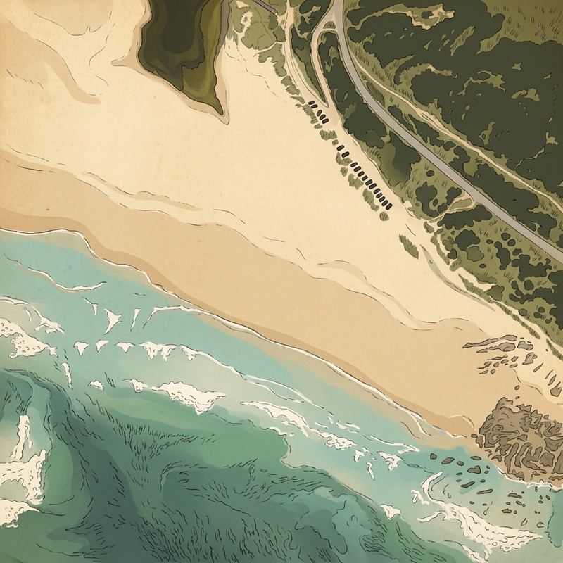 Aerial map of Maitland Beach