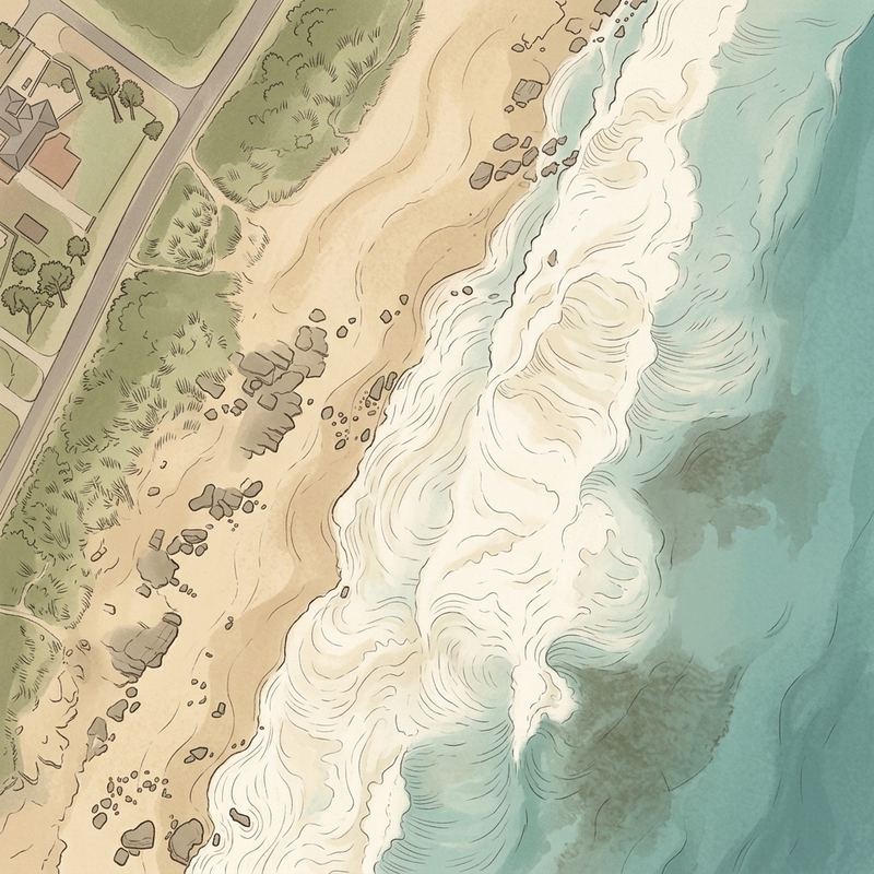 Aerial map of Manaba Beach