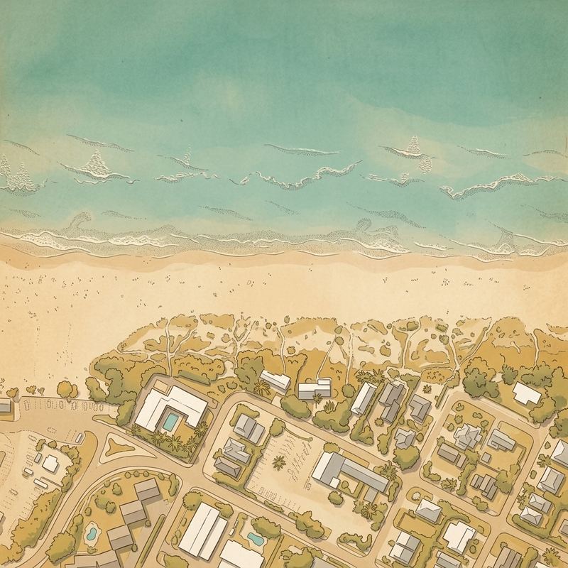 Aerial map of Manatee County Beach