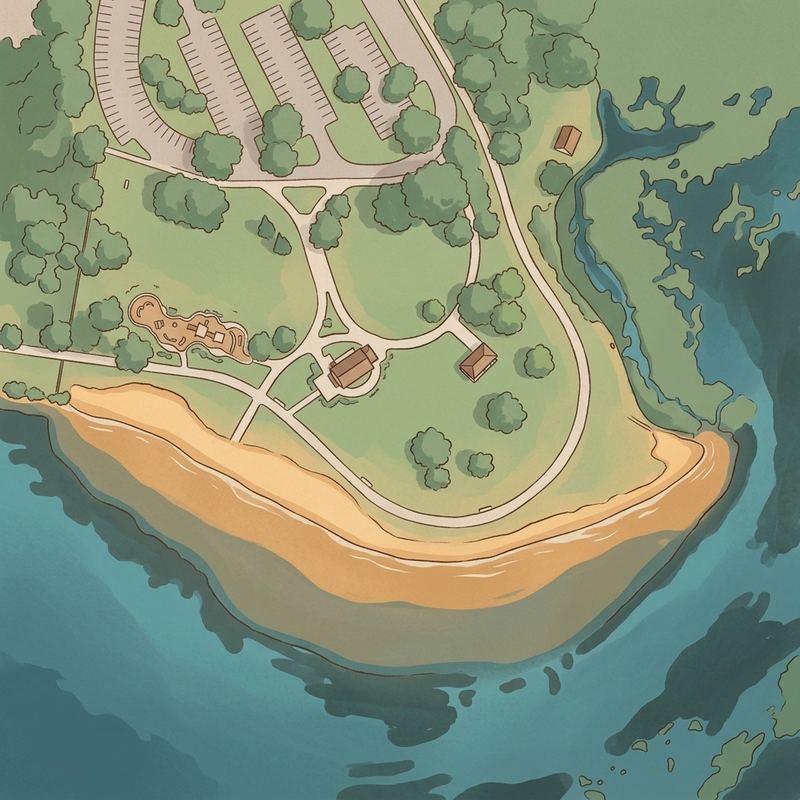 Aerial map of Maple Beach