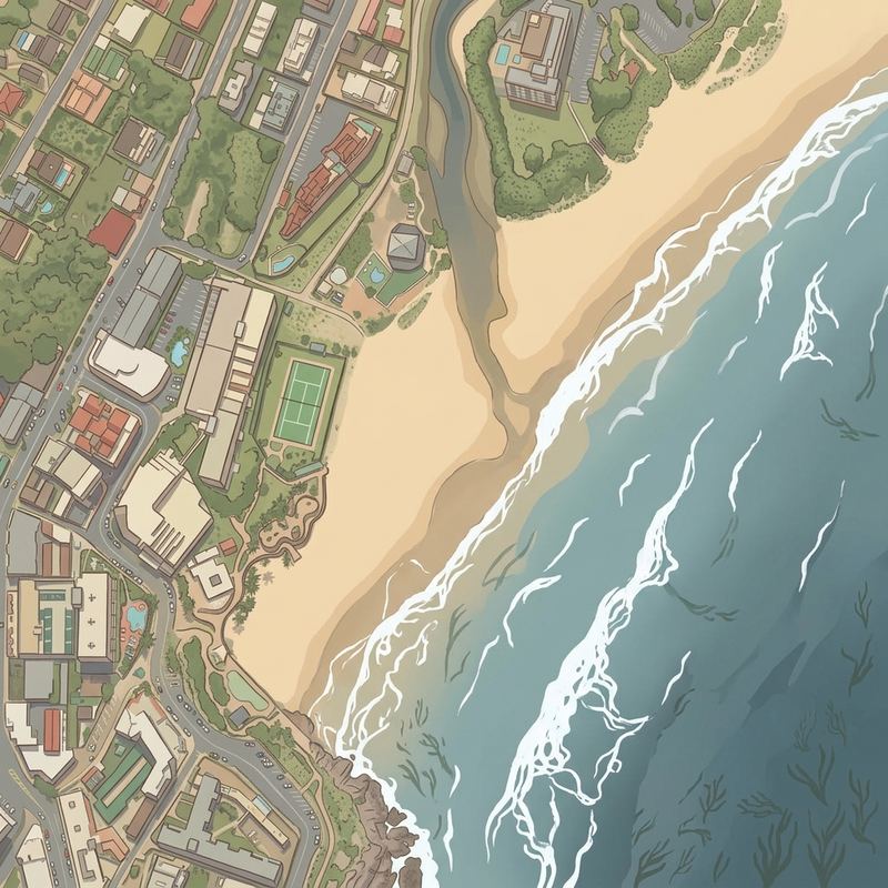 Aerial map of Margate South Beach