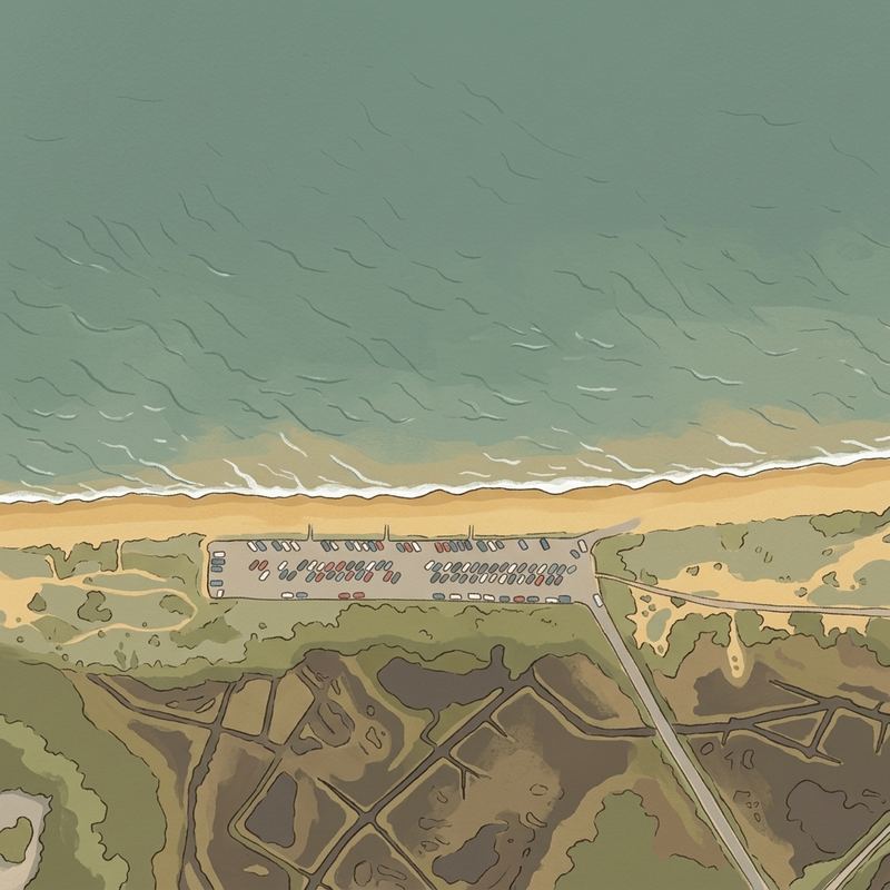 Aerial map of Mashpee Town Beach