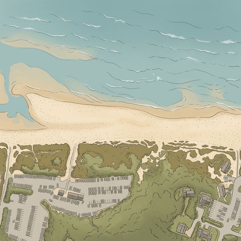 Aerial map of Mayflower Beach