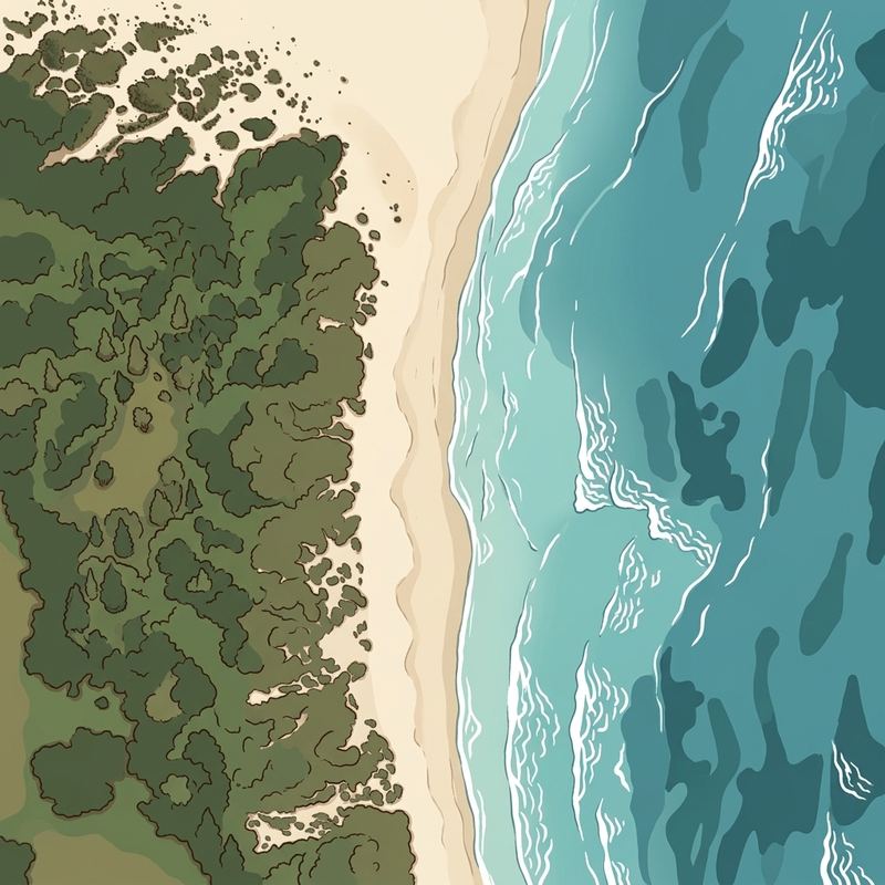 Aerial map of Mdumbi Beach
