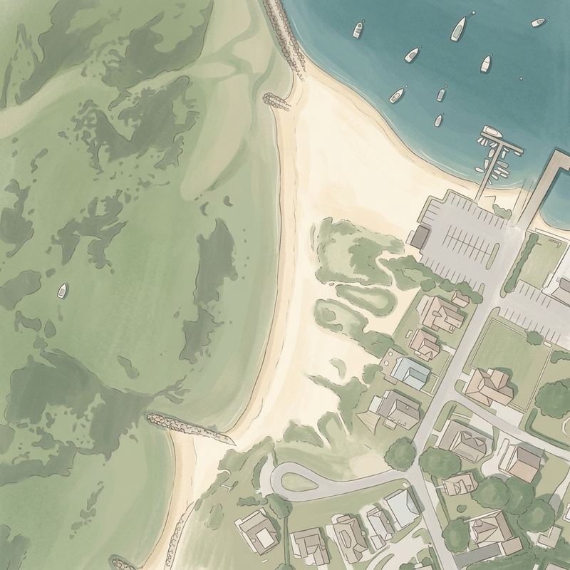 Aerial map of Megansett Beach