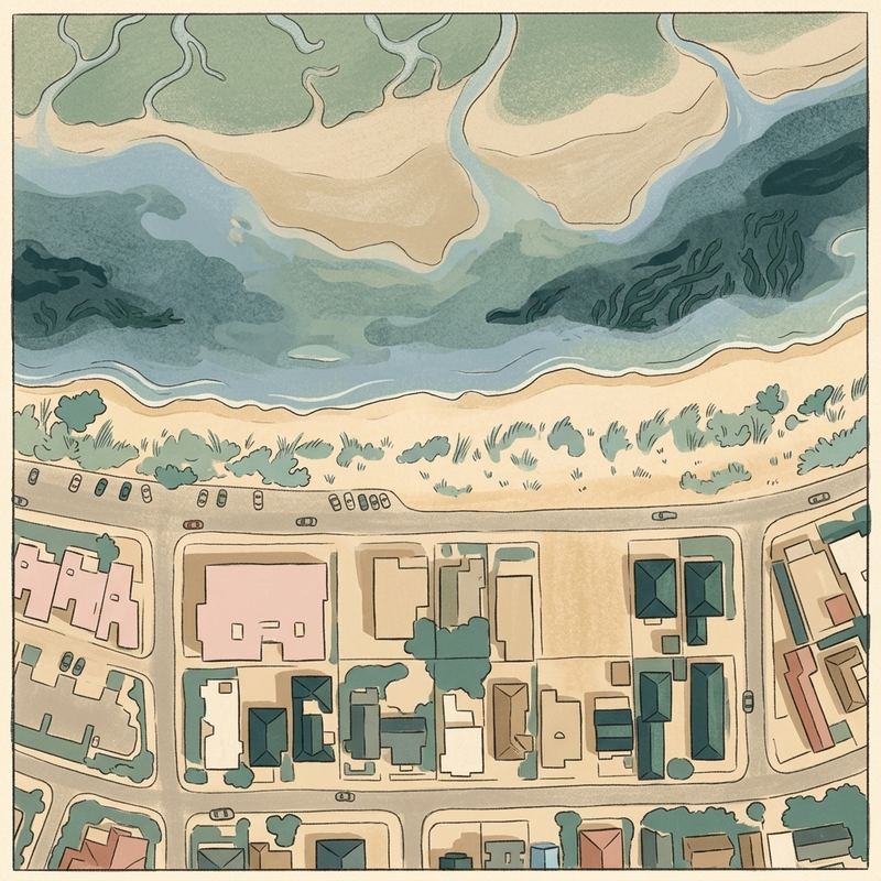 Aerial map of Melkbosstrand Beach