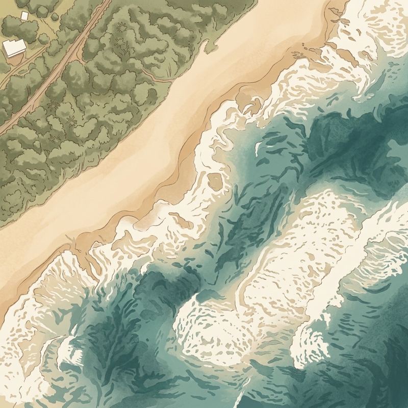 Aerial map of Melville Beach