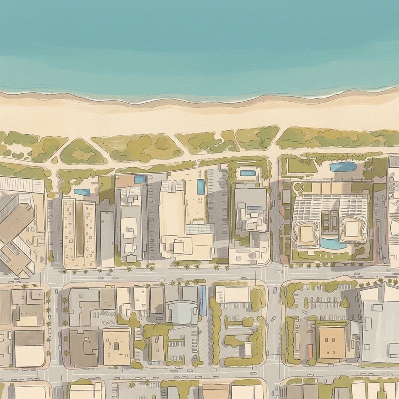 Aerial map of Miami Beach - North Beach