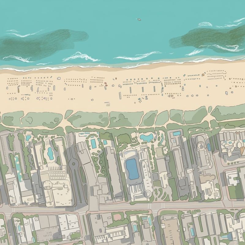 Aerial map of Miami Florida