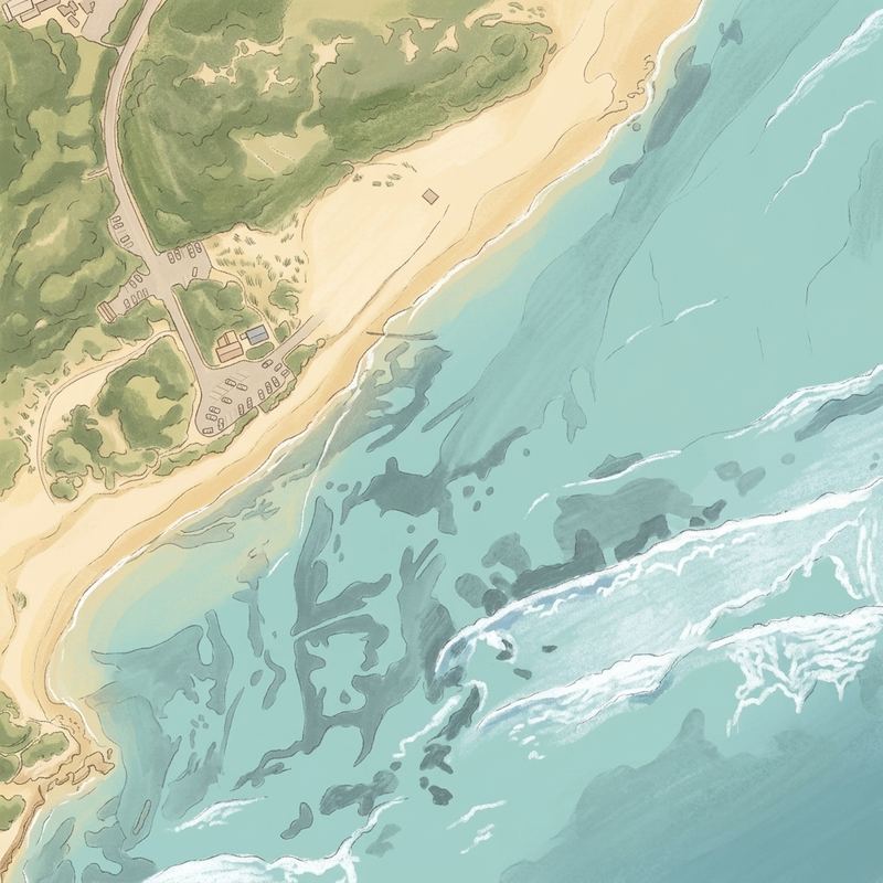 Aerial map of Middle Beach