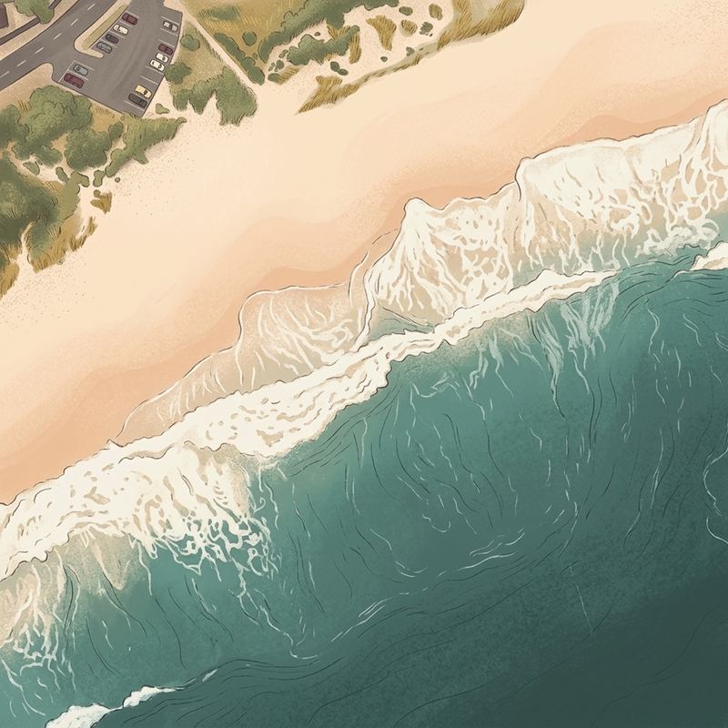 Aerial map of Middle Beach