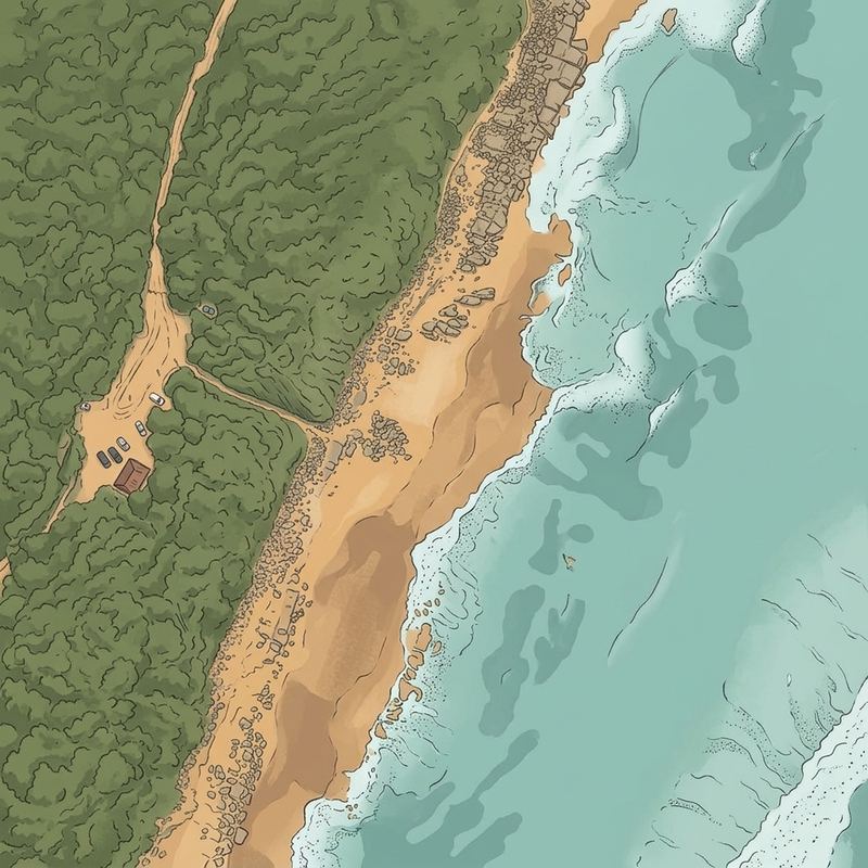 Aerial map of Mission Rocks Beach